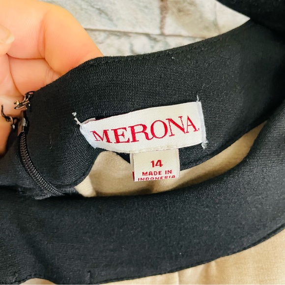 Merona black and cream silhouette dress - Picture 4 of 7